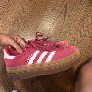 Pink Adidas Gazelles!!!